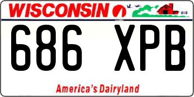 WI license plate 686XPB