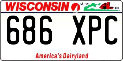 WI license plate 686XPC