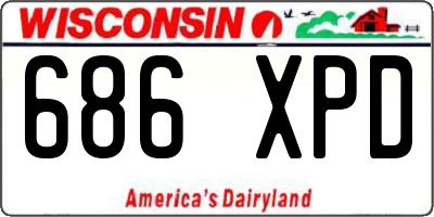 WI license plate 686XPD