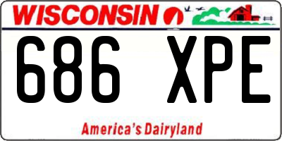 WI license plate 686XPE
