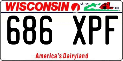 WI license plate 686XPF