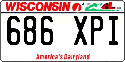 WI license plate 686XPI