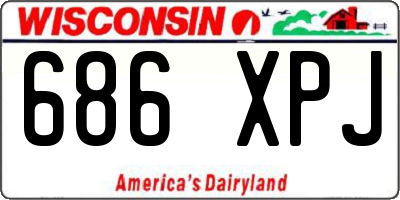 WI license plate 686XPJ