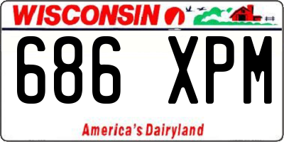 WI license plate 686XPM