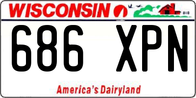 WI license plate 686XPN