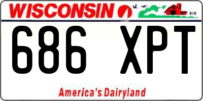 WI license plate 686XPT