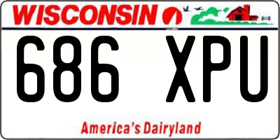 WI license plate 686XPU