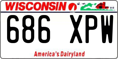WI license plate 686XPW