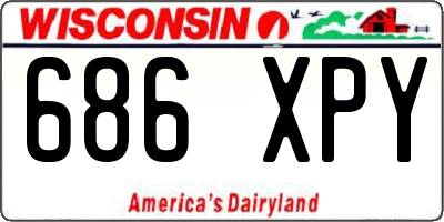 WI license plate 686XPY