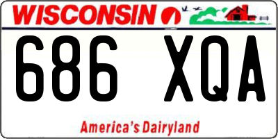 WI license plate 686XQA