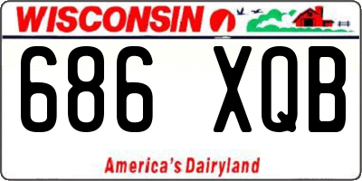 WI license plate 686XQB