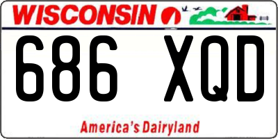 WI license plate 686XQD
