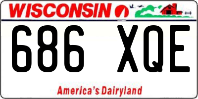 WI license plate 686XQE