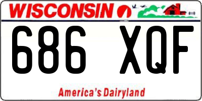 WI license plate 686XQF