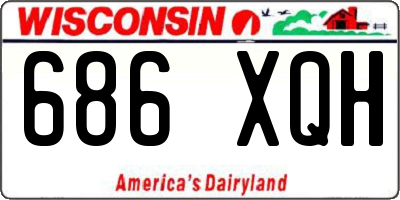 WI license plate 686XQH