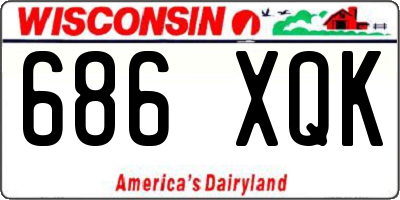 WI license plate 686XQK