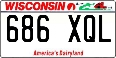 WI license plate 686XQL