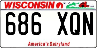 WI license plate 686XQN