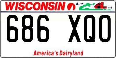 WI license plate 686XQO
