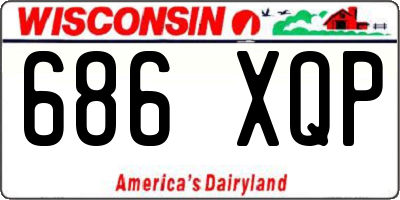 WI license plate 686XQP