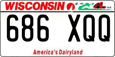 WI license plate 686XQQ