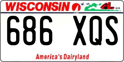 WI license plate 686XQS