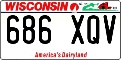 WI license plate 686XQV