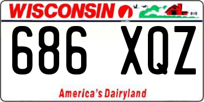 WI license plate 686XQZ