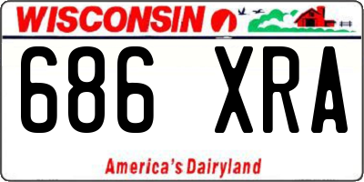 WI license plate 686XRA