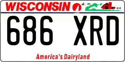 WI license plate 686XRD