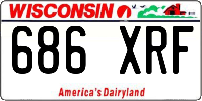 WI license plate 686XRF