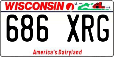 WI license plate 686XRG