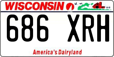 WI license plate 686XRH