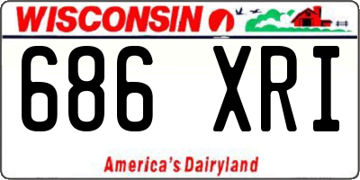 WI license plate 686XRI
