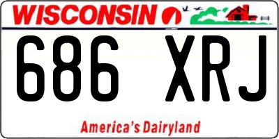 WI license plate 686XRJ