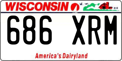WI license plate 686XRM