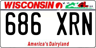 WI license plate 686XRN