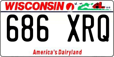 WI license plate 686XRQ