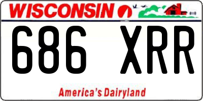 WI license plate 686XRR