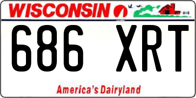WI license plate 686XRT