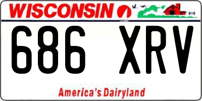 WI license plate 686XRV