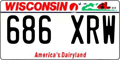 WI license plate 686XRW