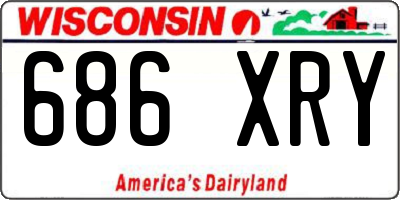 WI license plate 686XRY