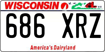 WI license plate 686XRZ