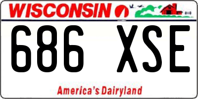 WI license plate 686XSE
