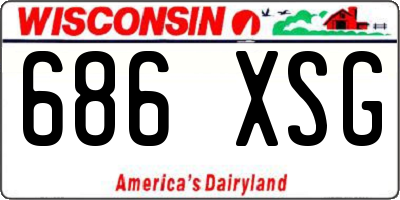 WI license plate 686XSG
