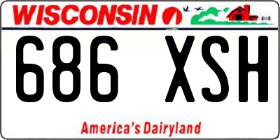 WI license plate 686XSH