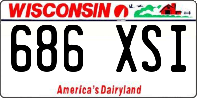 WI license plate 686XSI