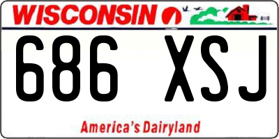 WI license plate 686XSJ