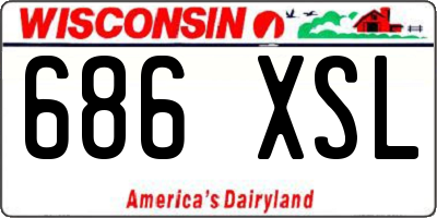 WI license plate 686XSL